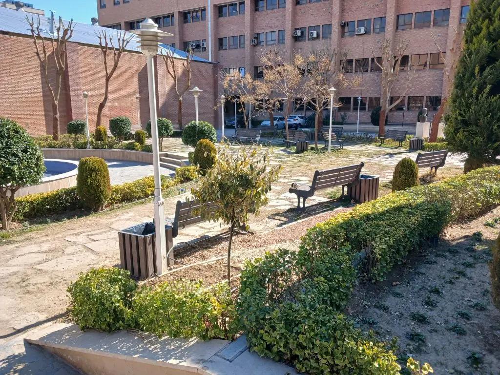 Green area on the campus of Sharif University of Technology