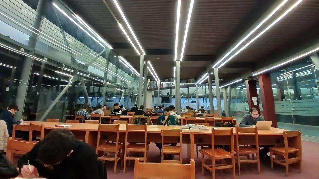 Interior view of the central library at Iran University of Science and Technology